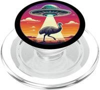 Emu Avestruz secuestrado nave espacial extraterrestre secuestro del espacio exterior PopSockets PopGrip para MagSafe