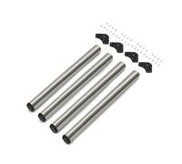 4 patas regulables de acero para mesa hasta 85 cm con acabado níquel satinado