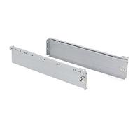 Emuca 4388025 - Kit de cajón, laterales metálico, guías para piedras, 118 x 500 mm, acero pintado aluminio