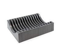 Emuca - Organizador de platos para muebles con capacidad para 13 platos, Soporte para platos cajón, Plástico gris antracita