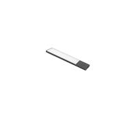 EMUCA - Aplique LED recargable por USB Kaus Black con sensor táctil de proximidad, 240mm, Pintado negro, Plástico y Aluminio