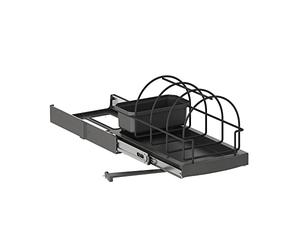 EMUCA - Bandeja para accesorios de cocina, fijación inferior y extracción manual, Plástico gris antracita, 1 un, 257x423x241, 8131623