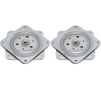 Emuca - Base giratoria/Plataforma Rotatoria de 360° para Mueble/Pantalla TV/Monitor de Acero cincado (Paquete de 2)
