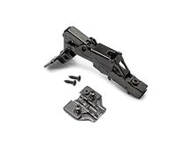 Emuca - Bisagra recta X91, D. 35 mm, recta, cierre suave, apertura 165º, suplementos Euro, Titanio, Acero, 10 ud