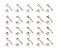 Emuca - Bisagra recta X92, cierre suave, apertura 105º, atornillar, suplemento montaje mixto, Níquel satinado, 20 ud