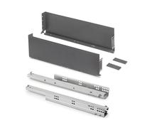 Emuca - Cajón exterior Simplex 25kg de altura 159mm, profundidad 440mm, Acero, Gris antracita