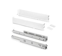 Emuca - Cajón exterior Simplex 25kg de altura 88mm, profundidad 440mm, Acero, Pintado blanco