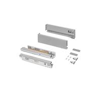 Emuca - Cajón exterior Vertex 40 kg de altura 93 mm, Profundidad:350mm, Pintado gris, Acero, 1 ud.