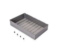 Emuca - Cajón metálico para armarios y vestidores Quartz, 640mm (M80), Acero, Titanio