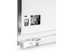 Emuca - Cajones extraibles para cocina Vertex Push Sincro con regulación 3D, H 178mm, 40kg, profundidad 350mm, Acero, Pintado blanco