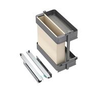 Emuca - Carro extraíble con cestas y panero Harmony con cierre suave, Módulo ancho 300mm alto 700mm, Acero y Madera, Gris antracita