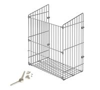Emuca - Cesta de lavandería para módulo de 450mm, Cesto ropa sucia mueble inclinable, Cromado, Acero