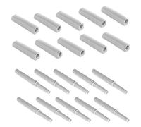 Emuca - Cierre Push Lite de puerta para atornillar en el mueble con regulación, 80 mm, Amortiguador, Plástico gris, Plástico, 10 unidades