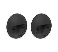 Emuca - Colgador de pared, D 120 mm, Plástico, Pintado negro, 2 ud.