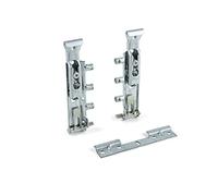 Emuca - Colgador oculto para módulos altos, con pletina, carga 65 Kg, Acero, Cincado, 5 un