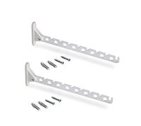 Emuca - Colgadores de perchas abatible para armario Jagmet, 321mm, Pintado blanco, Acero