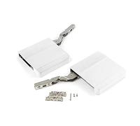 Emuca - Compás para puertas elevables, Amortiguador con fuerza 480-1.250, Acero y plástico, Blanco