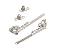 Emuca - Compás retenida para puerta abatible de mueble con accesorios, pack de 2 unidades