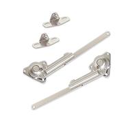 Emuca - Compás retenida para puerta elevable de mueble con accesorios, pack de 2 unidades