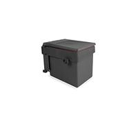 Emuca - Contenedor de basura incorporado para gabinete con tapa automática, Cubos de basura bajo fregadero, gris antracita, 15 litros