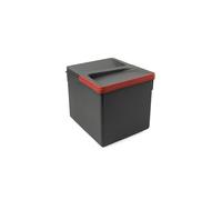 EMUCA - Contenedor para cajón de cocina con tapa anti olores, H 216 mm (1 x 12 L), Plástico gris antracita