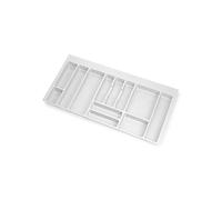 EMUCA - Cubertero para cajón de cocina Vertex/Concept 500, módulo 1.000 mm, Tablero: 16mm, Plástico, blanco