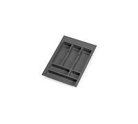 Emuca Cubertero cajón cocina Vertex/Concept 500 módulo 400 mm, tablero 16 mm plástico gris antracita