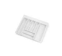 EMUCA - Cubertero para cajón de cocina Vertex/Concept 500, módulo 600 mm, Tablero: 16mm, Plástico, blanco