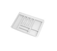 EMUCA - Cubertero para cajón de cocina Vertex/Concept 500, módulo 700 mm, Tablero: 16mm, Plástico, blanco