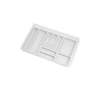Emuca - Cubertero para cajón de cocina Vertex/Concept 500, módulo 800 mm, Tablero: 16mm, Plástico, blanco