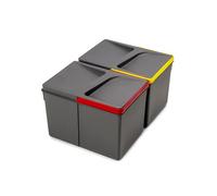 Emuca – Cubo de basura – Gris – H 216 mm (2 x 12 L)