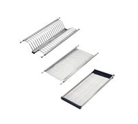 EMUCA - Escurreplatos para módulos altos Drynox, Escurridor de Platos y Vasos para Muebles de Cocina, anchura interior módulo 535-585 mm, Acero, Cromado