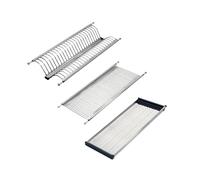 EMUCA - Escurreplatos para módulos Altos Drynox, Escurridor de Platos y Vasos para Muebles de Cocina, Anchura Interior módulo 635-685 mm, Acero, Cromado