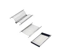 EMUCA - Escurreplatos para módulos altos Drynox, Escurridor de Platos y Vasos para Muebles de Cocina, anchura interior módulo 385-435 mm, Acero, Cromado