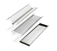 EMUCA - Escurreplatos para módulos altos Drynox, Escurridor de Platos y Vasos para Muebles de Cocina, anchura interior módulo 835-885 mm, Acero, Cromado