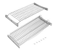 EMUCA - Escurreplatos para módulos Altos Suprastar, Escurridor de Platos y Vasos para Muebles de Cocina, módulo 900mm, Acero, Pintado Aluminio