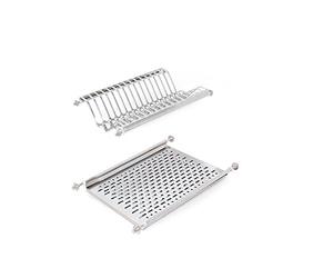 EMUCA Escurridor de Platos y Vasos para Muebles de Cocina de 40 cm de ancho, anchura interior módulo 385-420 mm, Acero Inoxidable