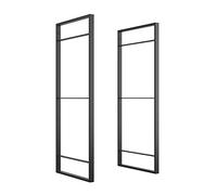 Emuca Estructura para estantería estilo industrial de pared, altura 830 mm, acero pintado negro