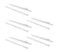 EMUCA - Guías correderas para cajones 550mm con extracción Parcial Color Blanco, Lote de 5 guías para cajones