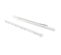 EMUCA - Guías correderas para cajones 550mm con extracción Parcial Color Blanco, Pack guías para cajones