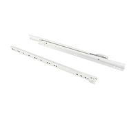 EMUCA - Guías correderas para cajones 600mm con extracción Parcial Color Blanco, Pack guías para cajones