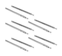 EMUCA - Guías Laterales para cajones con rodamiento de Bolas 17mm x 374mm, extracción Parcial, Pack de 5 guías