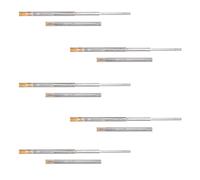 Emuca - Guías laterales para cajones con rodamiento de bolas 45 mm x 600 mm, pack de 5 juegos de guías de extracción total con cierre suave