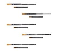 Emuca - Guías laterales para cajones con rodamiento de bolas 45mmx500mm, pack de 5 juegos de guías de extracción total con cierre suave, negro