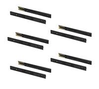 Emuca - Guías laterales para cajones con rodamiento de bolas 45mmx500mm, pack de 5 juegos de guías de extracción total con cierre suave, negro