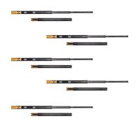 Emuca - Guías laterales para cajones con rodamiento de bolas 45mmx600mm, pack de 5 juegos de guías de extracción total con cierre suave, negro