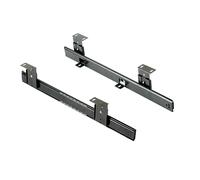 Emuca - Guías para bandeja portateclados extraible con rodamientos de bolas y regulables en altura (55-90mm), 2 unidades