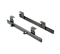 Emuca - Guías para bandeja portateclados extraible con rodamientos de bolas y regulables en altura (55-90mm), 2 unidades