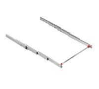 Emuca Guías para mesa extensible Lunch, Aluminio, Anodizado inox