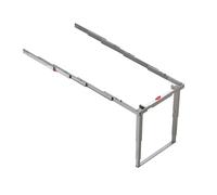 Emuca Guías para mesa extensible Party, Aluminio, Anodizado inox